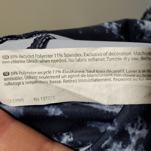 ☆3/35$ | MARIKA | Abstract Blue Print Tummy Control Active Leggings in Size M - Picture 7 of 8